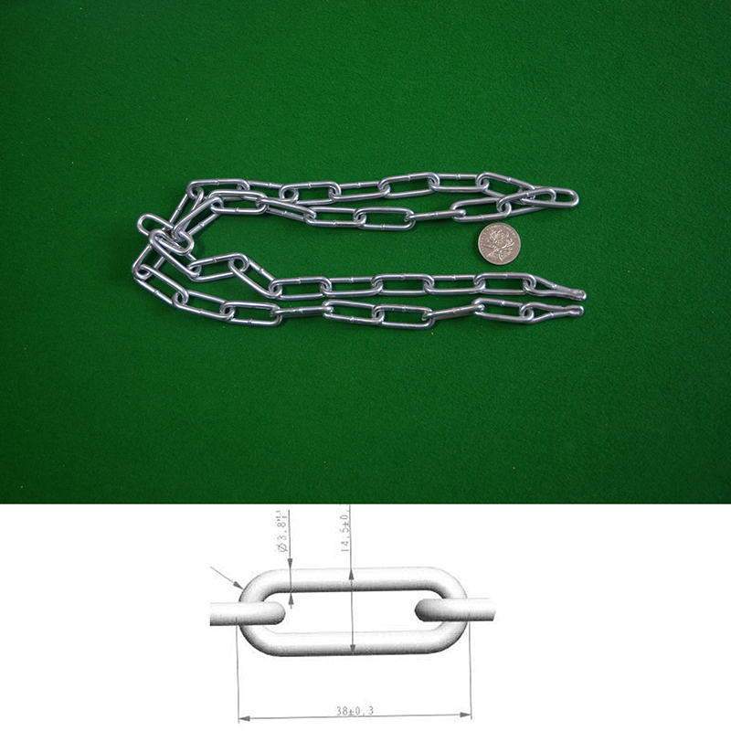 Catene rotonde in acciaio legato da 3,8 mm (zincatura rispettosa dell'ambiente)